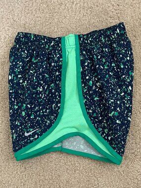 Nike Tempo Athletic Shorts • Size X-Small • Navy Blue / Green